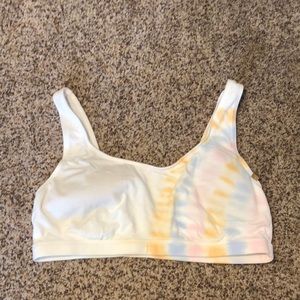 New bralette Victoria’s Secret Pink Sz XXL half white half multi color
